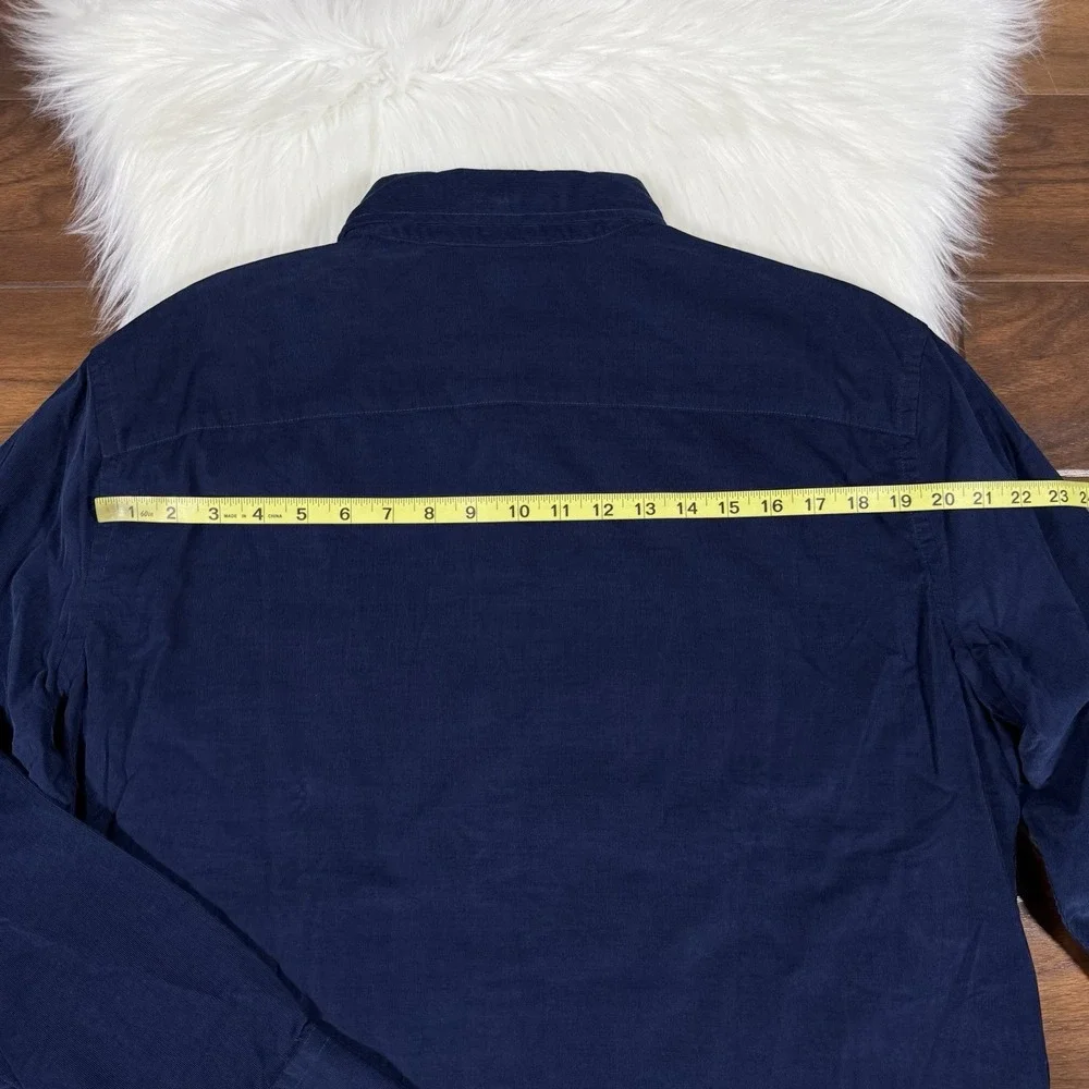 Southern Tide Size XL Blue Lightweight Bedford Cord Long Sleeve‎ Sport Shirt
